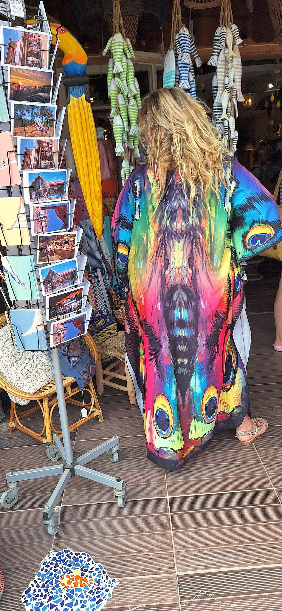 Gorgeous Plus Size Boho "Breezy Butterfly" Hippie Kaftan Beach Dress Cover Up