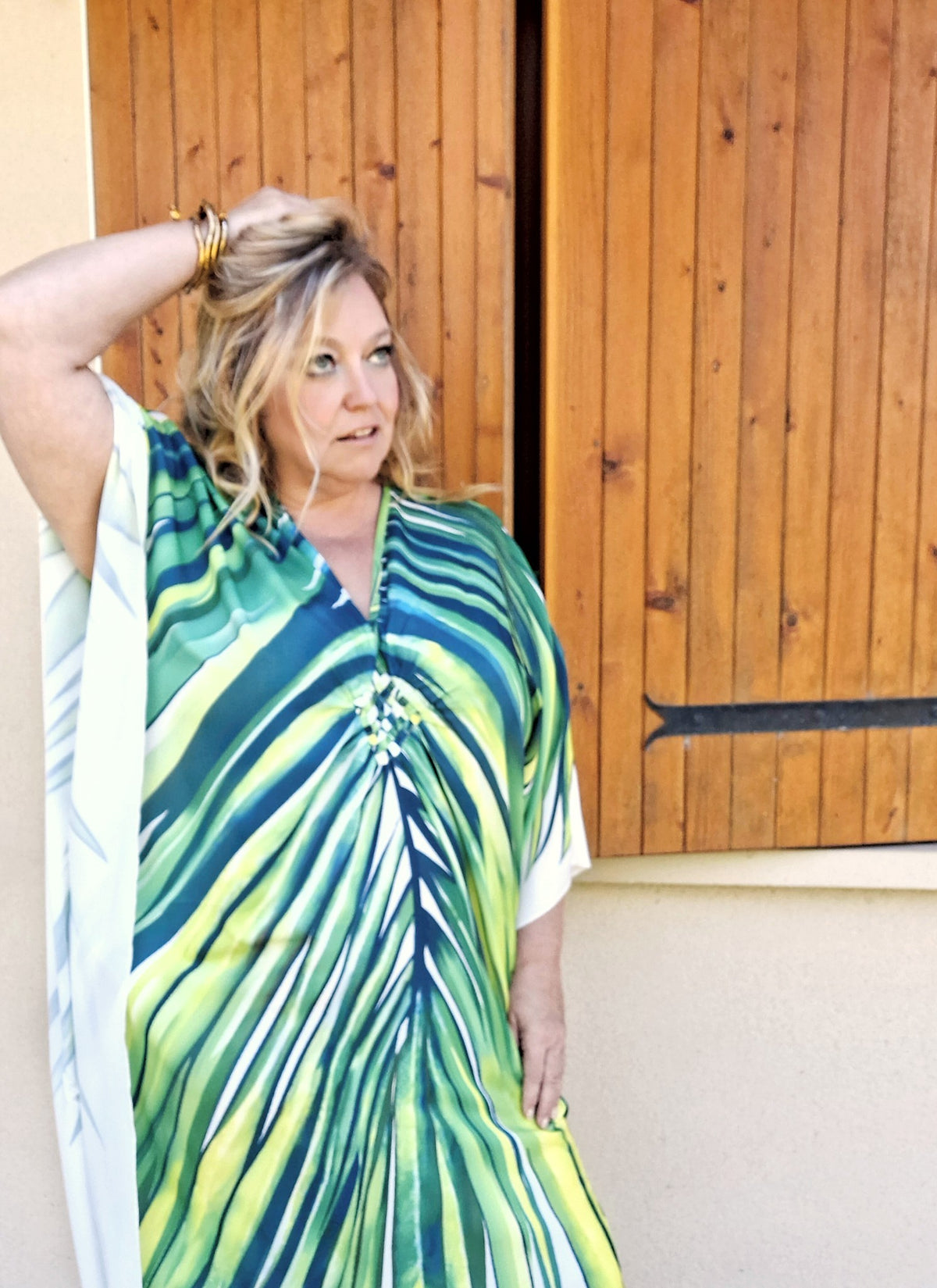 Plus Size Boho "Splendour in the Grass" Hippie Kaftan Beach Dress Cover Up