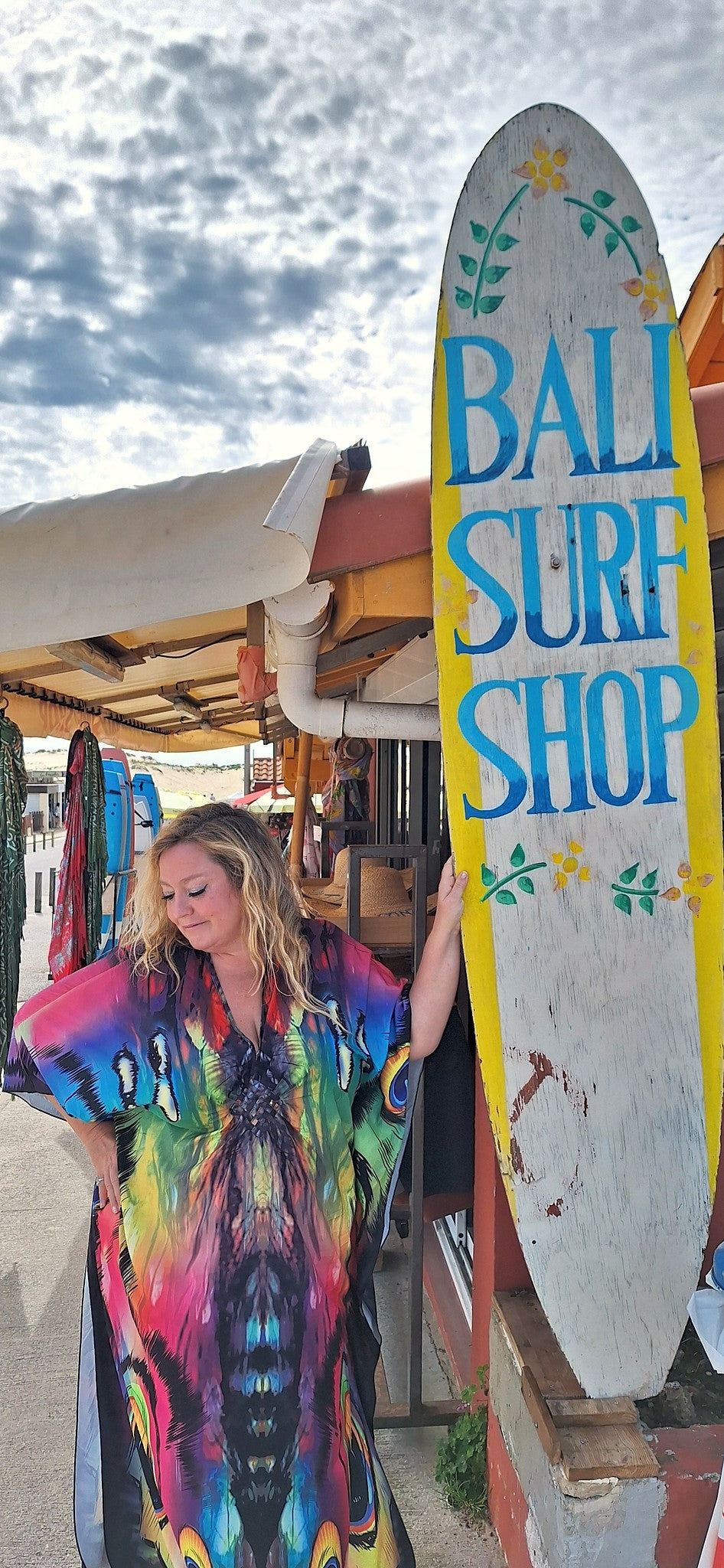 Gorgeous Plus Size Boho "Breezy Butterfly" Hippie Kaftan Beach Dress Cover Up