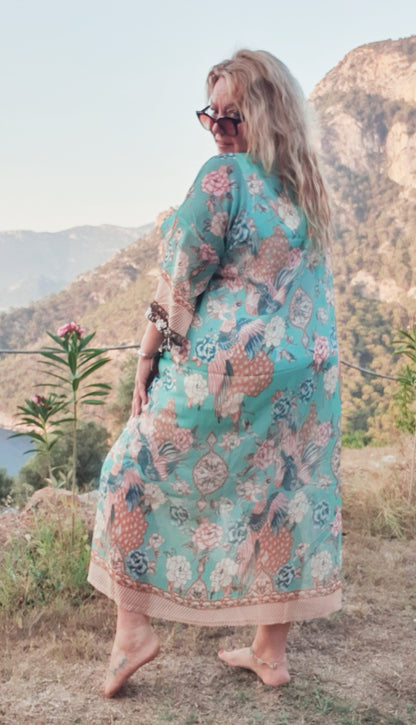 plus size boho kimono