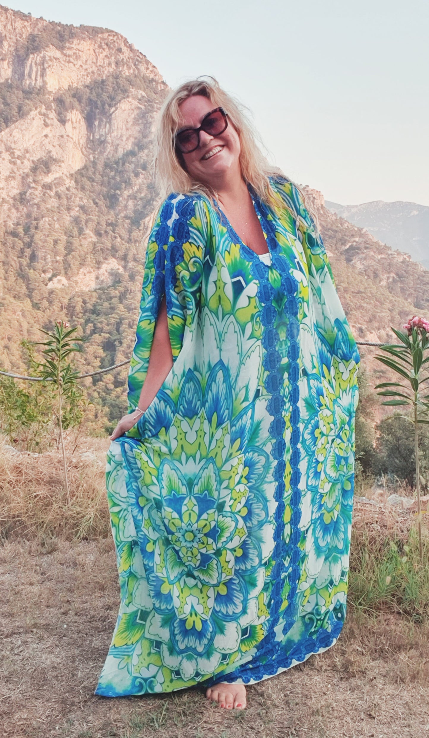 plus size boho mandala kaftan