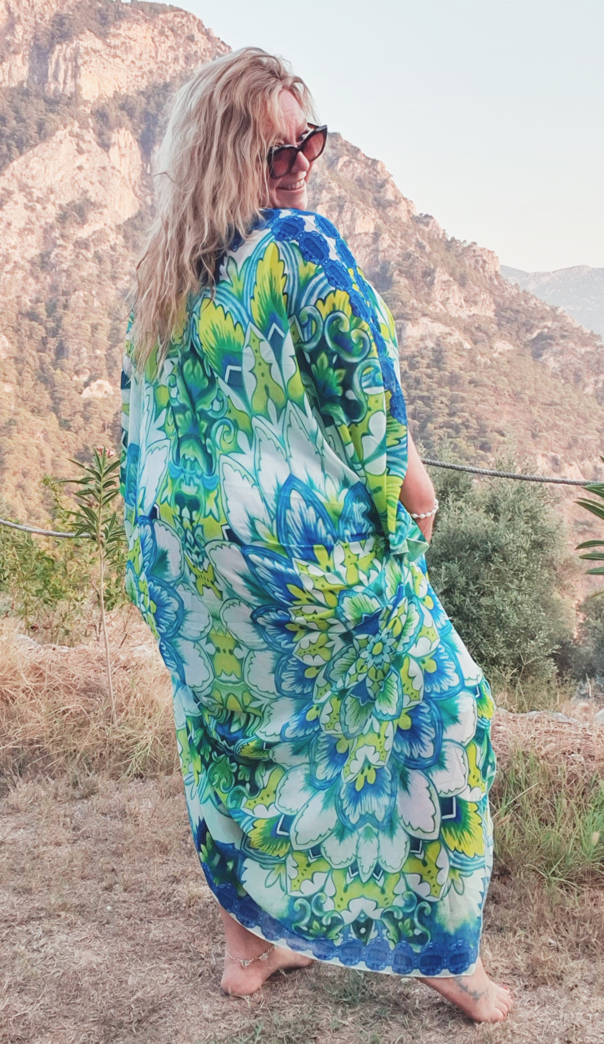 plus size boho mandala kaftan