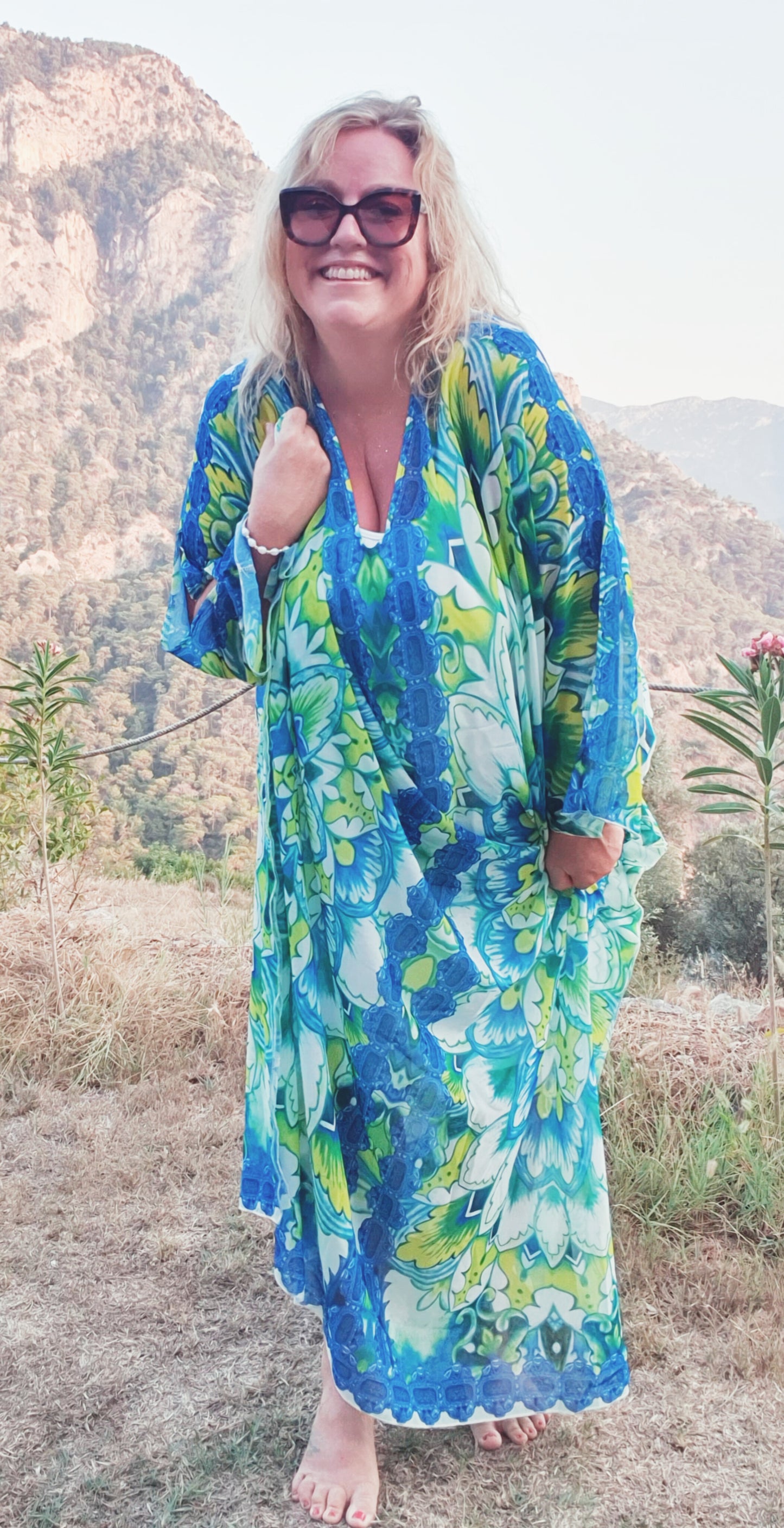 plus size boho mandala kaftan