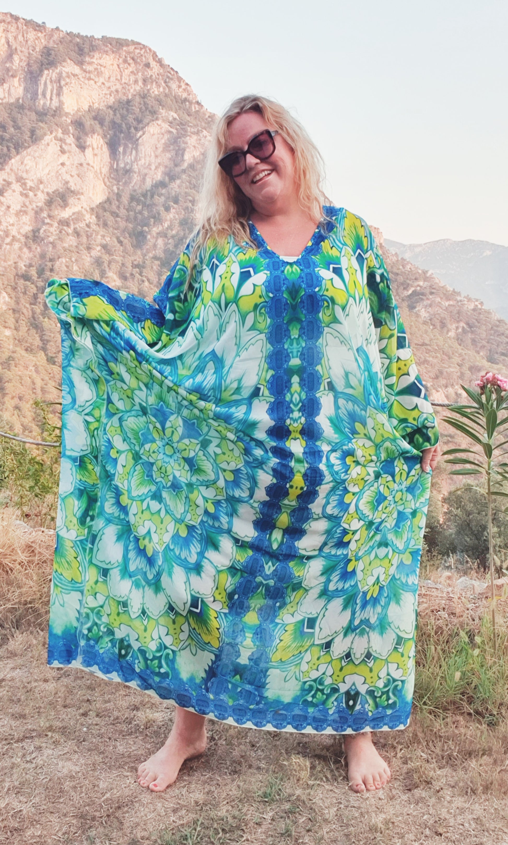 plus size boho mandala kaftan