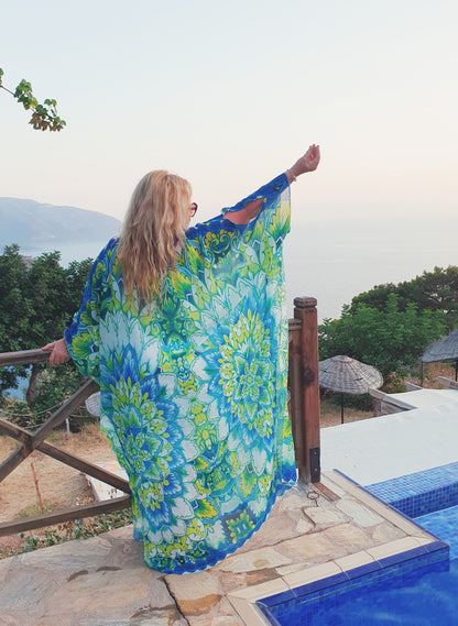 plus size boho mandala kaftan