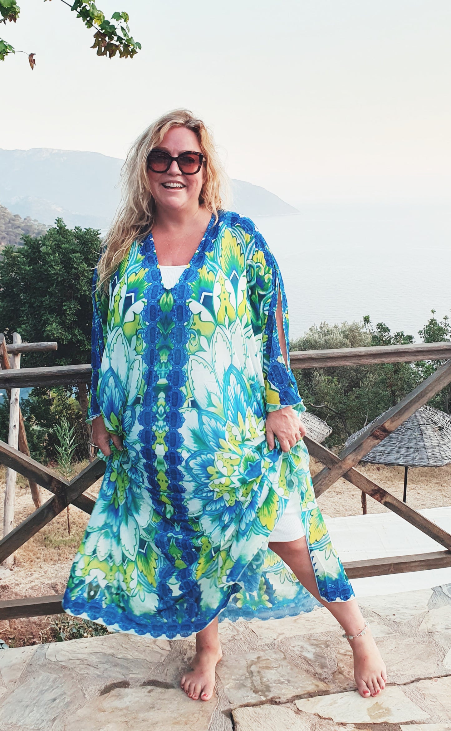 plus size boho mandala kaftan