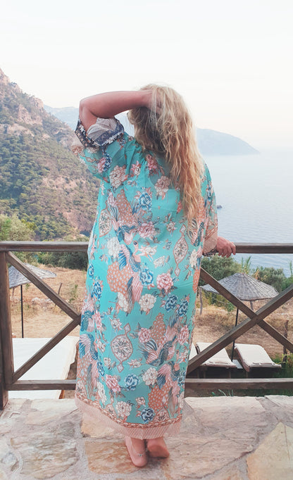 plus size boho kimono