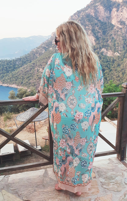 plus size boho kimono