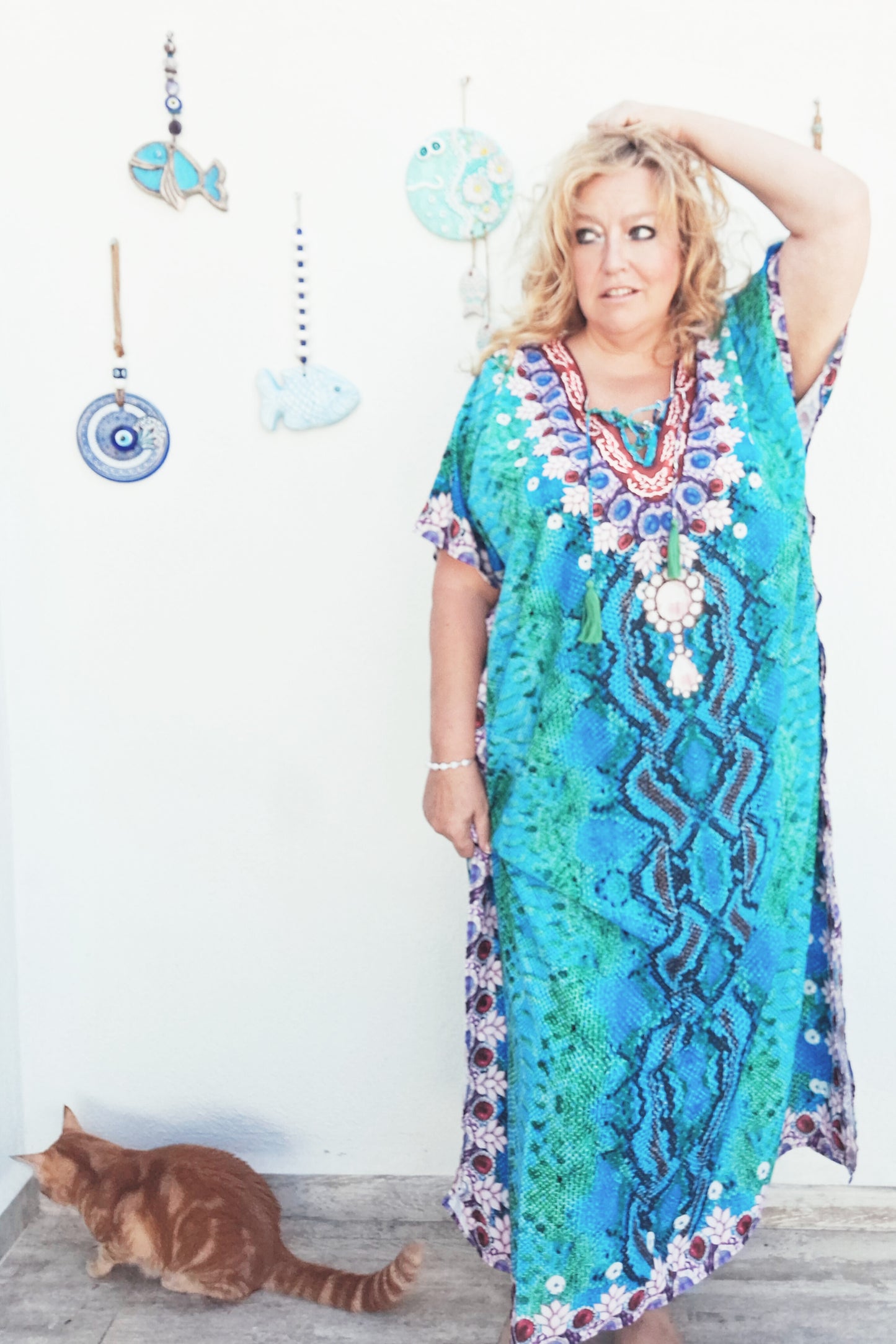 plus size boho hippie kaftan