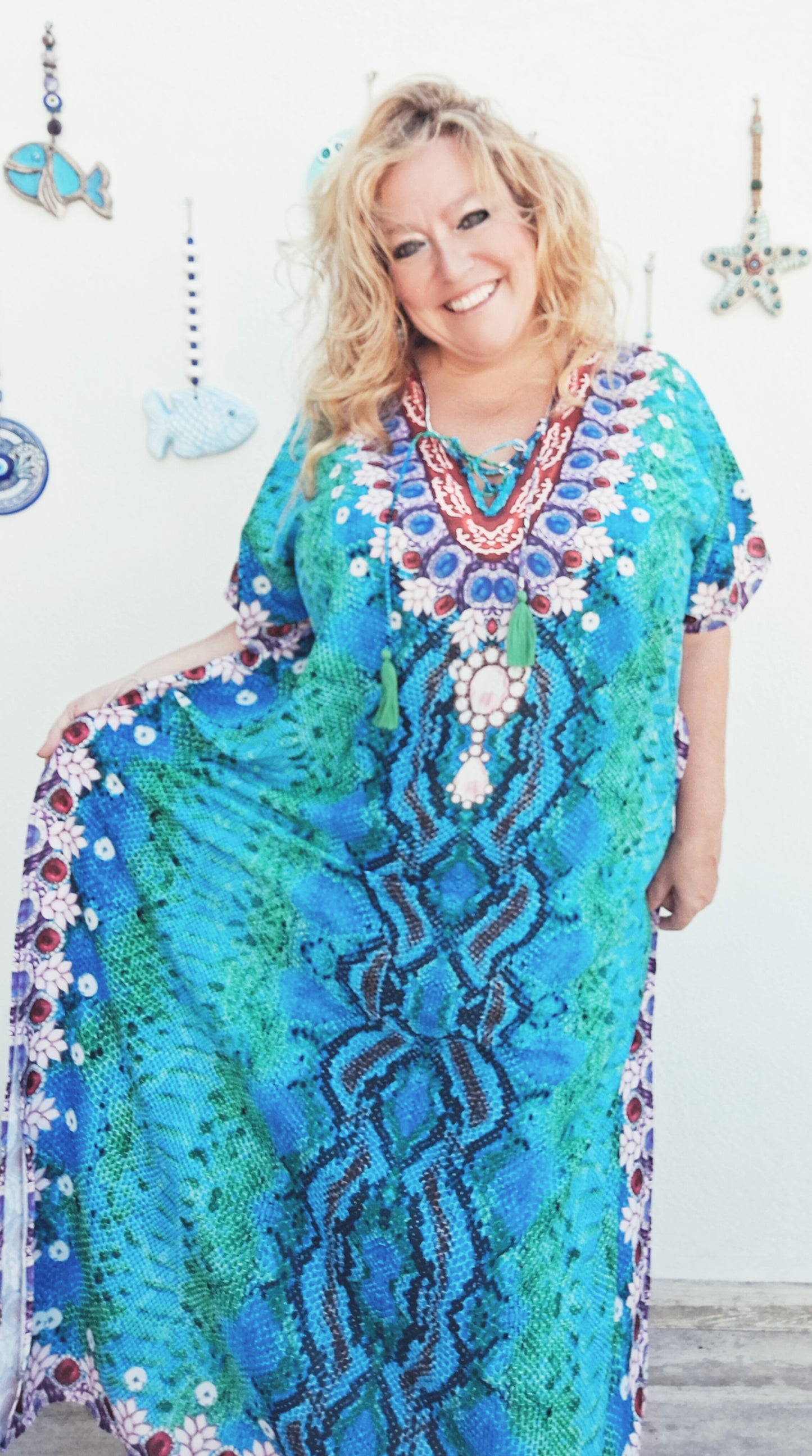 plus size boho hippie kaftan