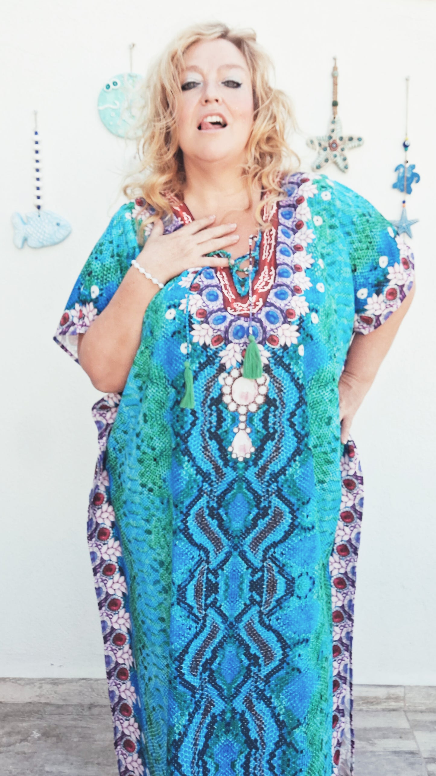 plus size boho hippie kaftan