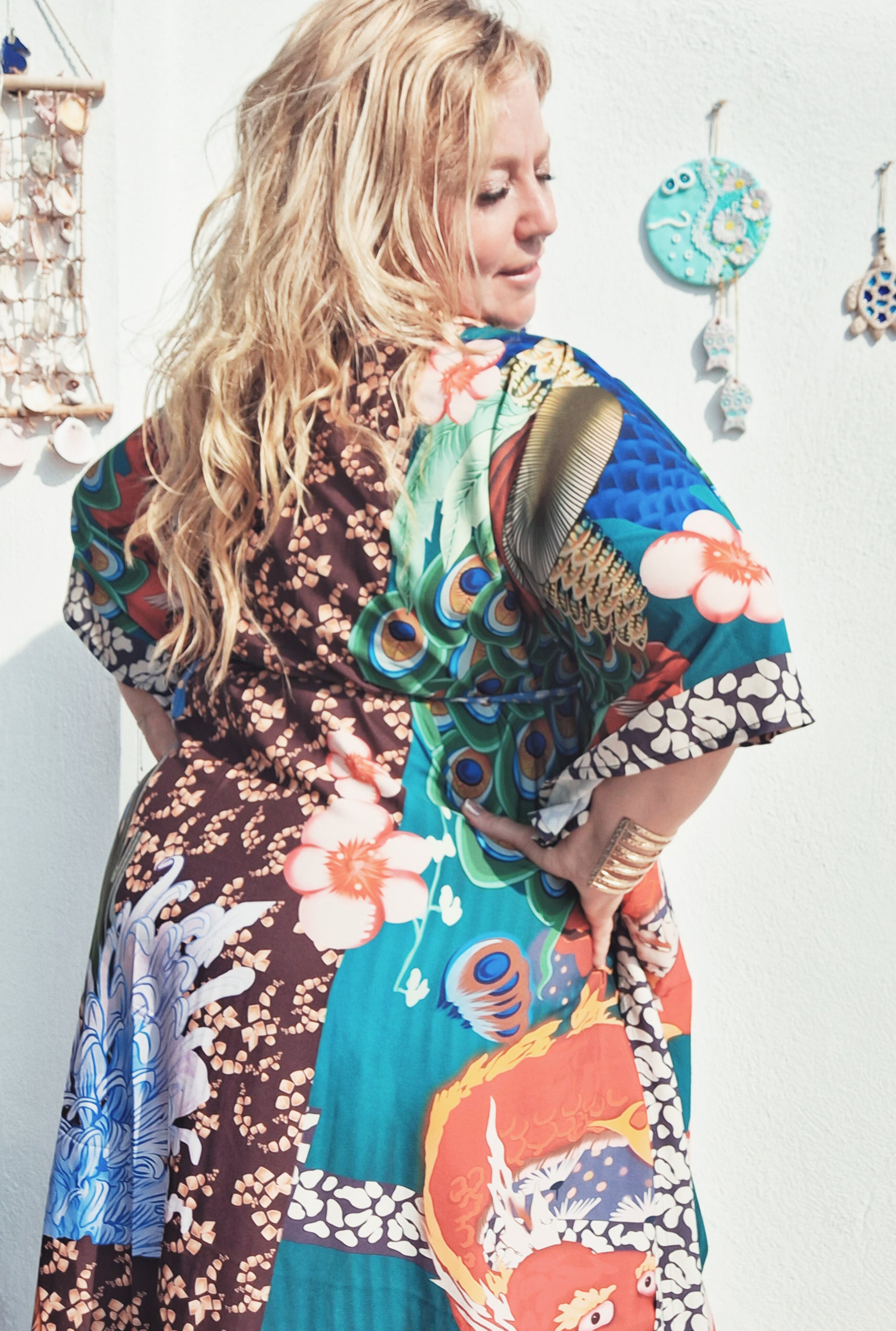 plus size boho hippie kimono