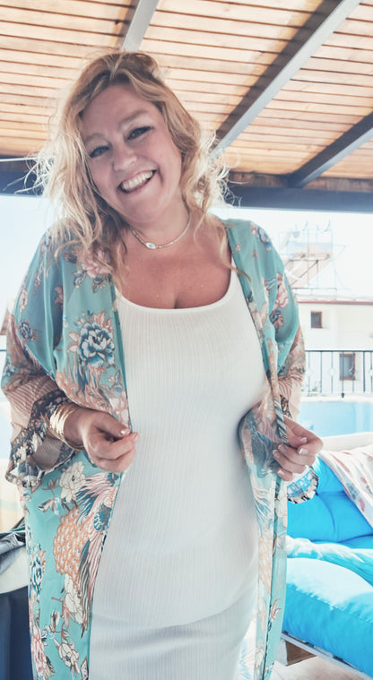 plus size boho kimono